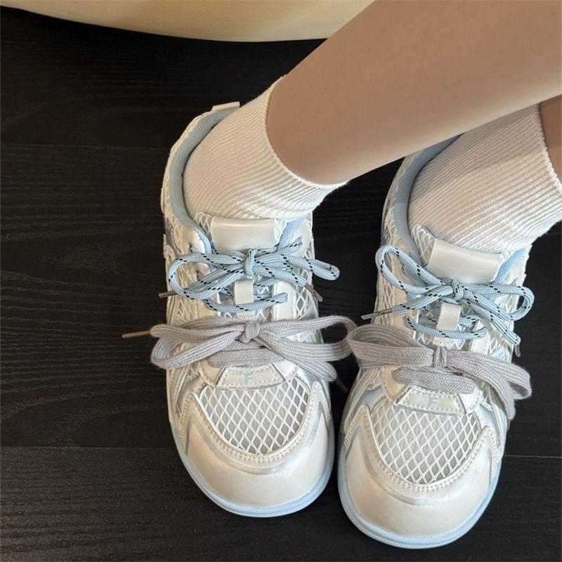 Summer new breathable mesh women's little white shoes thin-soled sports shoes student versatile casual board shoes