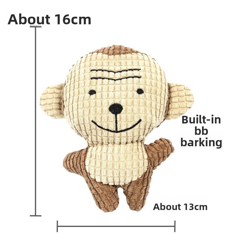 Pet Bites Resistant Dog Teeth Grinding Plush Self-entertaining Teddy Dog Cat Voice Toy Cat