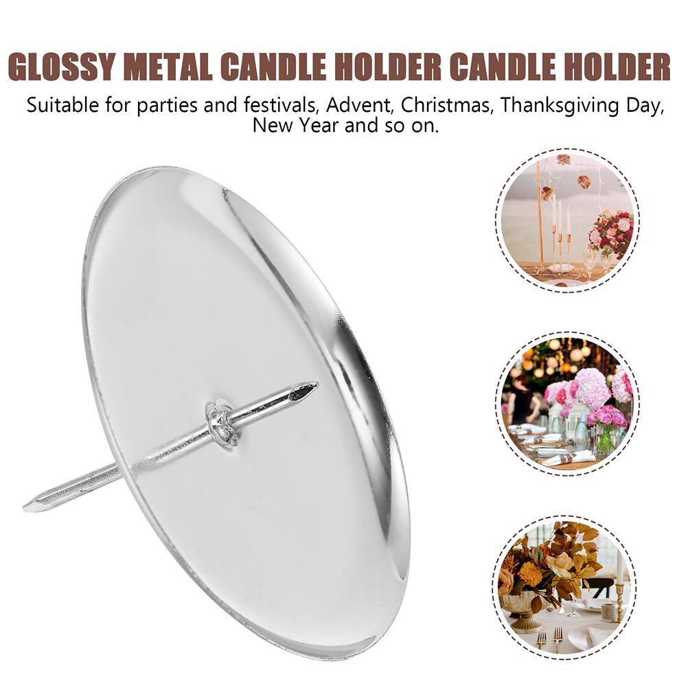 20 Stück Halter Ornament Modern Kerzenhalter Tischbasis Dekor Zuhause Dekorative Eisen für Butterlampe Rund