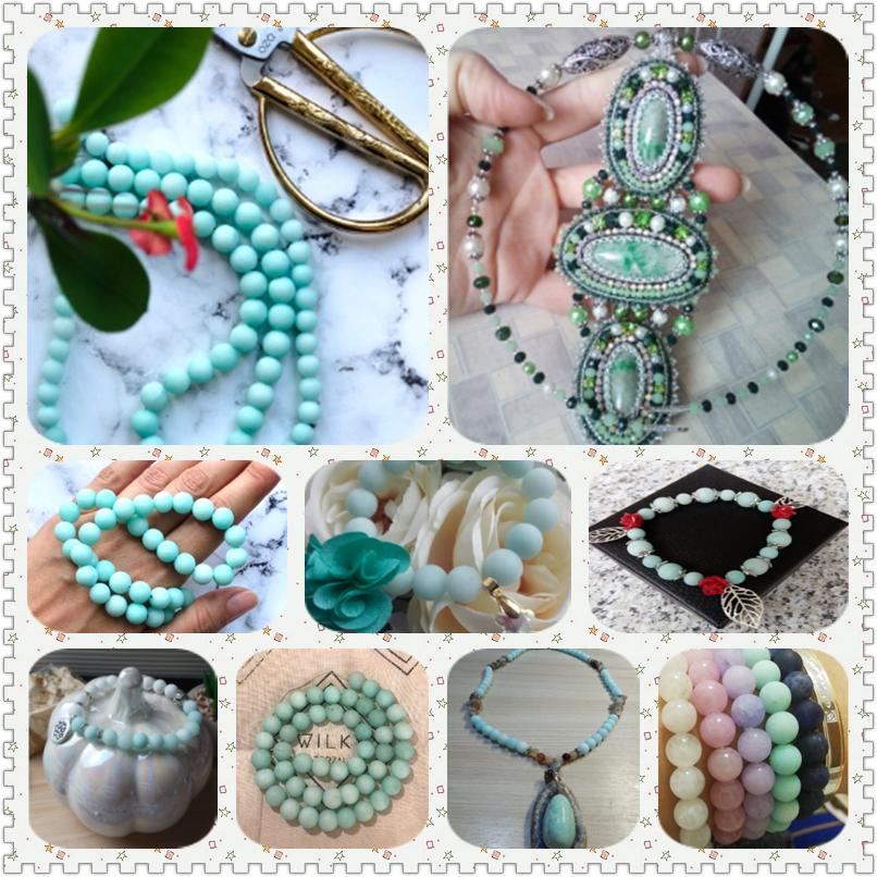 6 8 10 12 mm Frosted Blue River Amazonite matte beads natural stones Round loose beads for jewelry making bracelet necklace diy