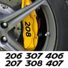 For Peugeot 308 307 Rcz 208 207 206 Rifter 407 3008 108 Car Brake Caliper Heat Resistant Stickers Auto Styling Accessories R6