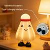 USB Rechargeable Cute Silicone Bedside Night Light with Three-Speed Dimming and Pat-Activated Feature