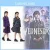 Wednesday Addams Familie Cosplay Kostüm Mit Polyesterstoff Für Halloween Und Rollenspiel