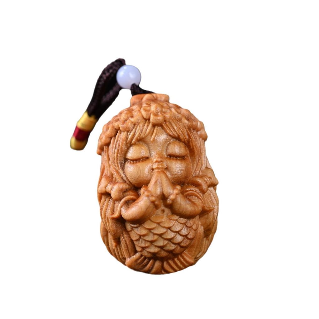 Cute Cartoon Mermaid Ornament Creative Home Decoration Wooden Crafts DIY Accessories Event Souvenirs
