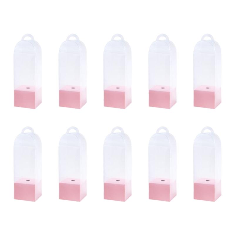 Clear Bouquet Bags Elegant Flower Packaging Boxes Single Rose Flower Box For Florist Retail And Special Event