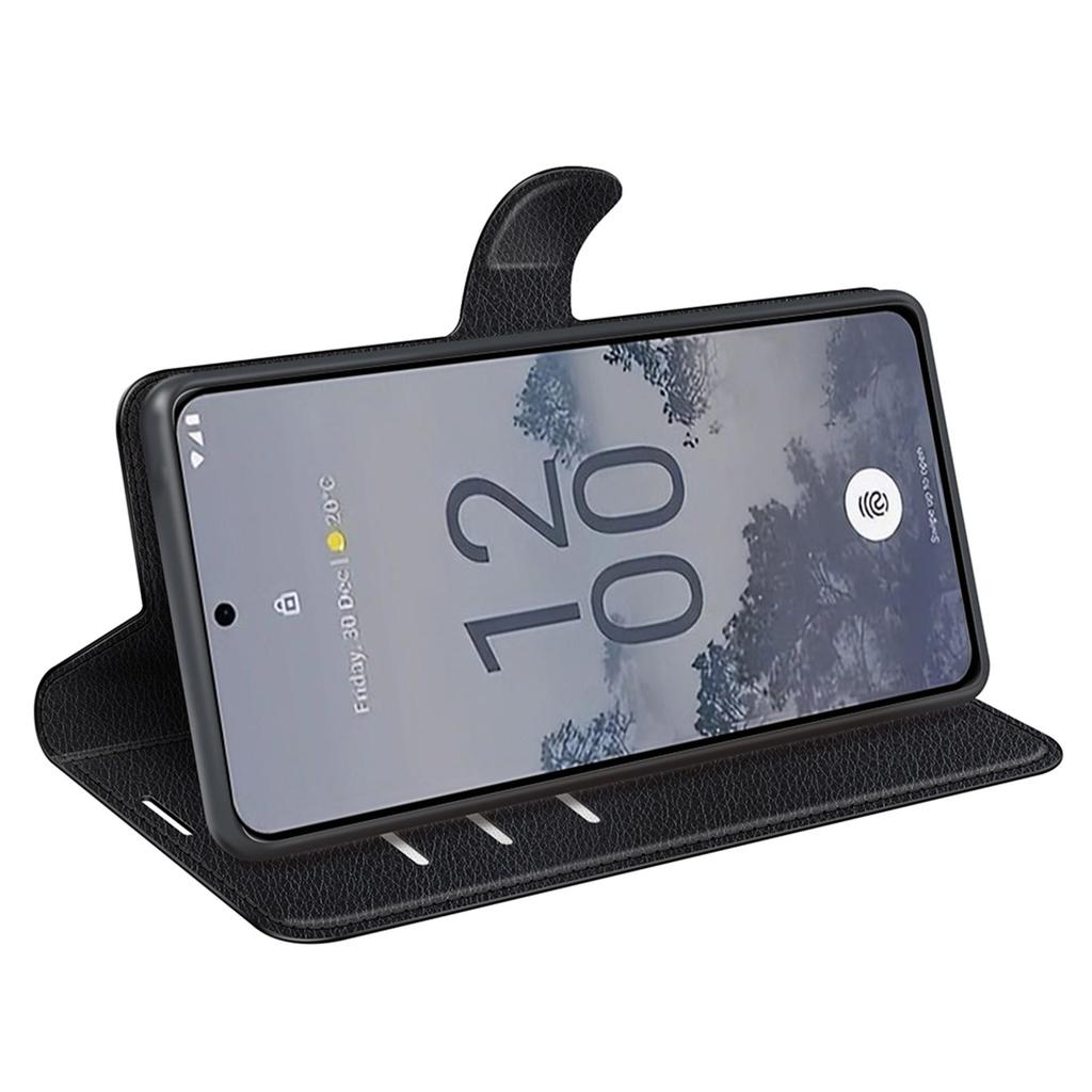 For Nokia X30 5G PU Leather Phone Case Litchi Texture Wallet Protective Phone Stand Cover