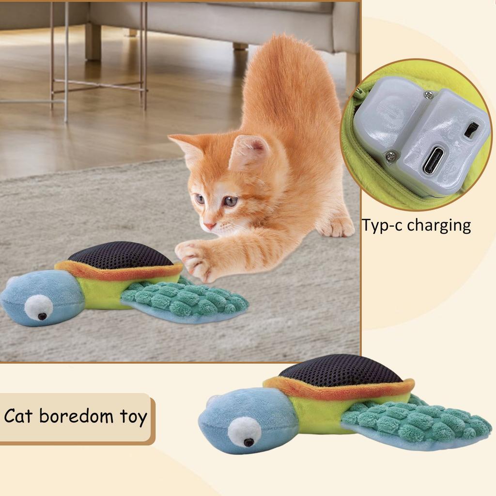 Simulation Turtle Electric Intelligent Cat Self-entertainment Toy Cat Amusement
