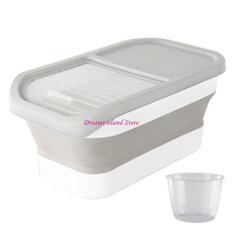 Dry Dispenser Rice Storage Box Dog Container Kitchen Rice Container HX6C белый