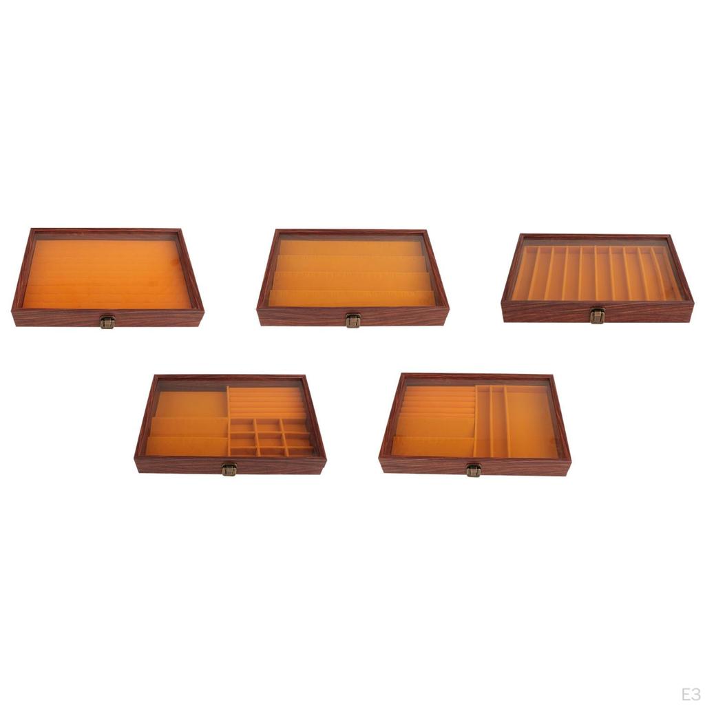 Jewelry Box Container Multifunctional Lockable with Flip Clear Open Lid Large Capacity Gifts