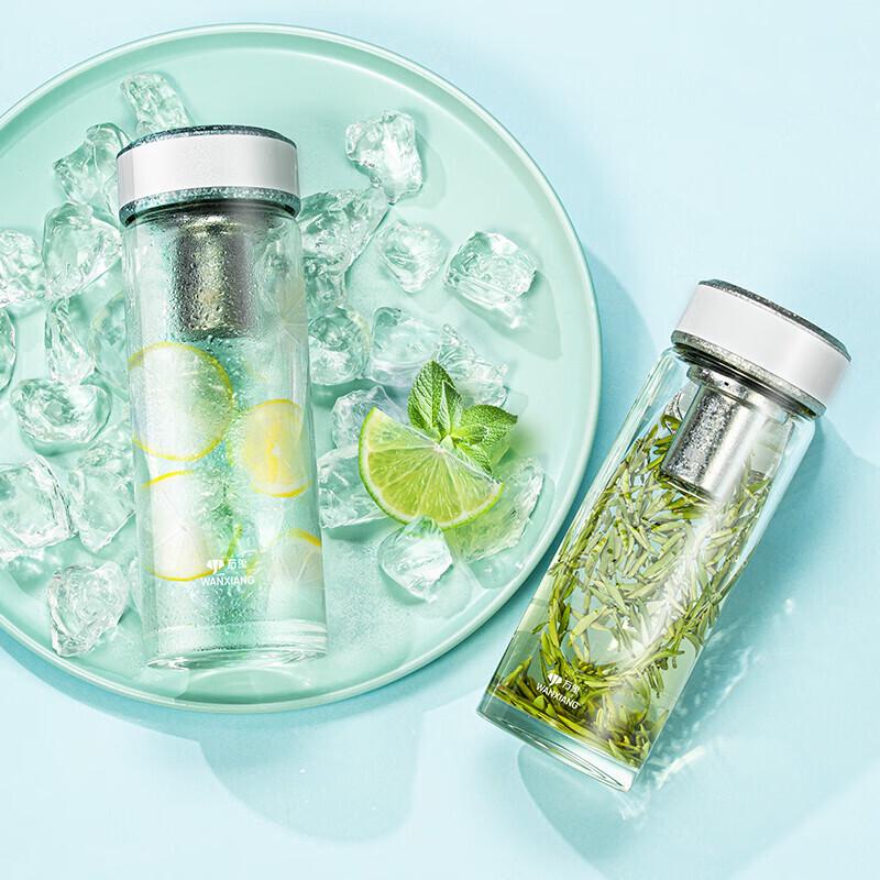 Wanxiang Titanium Silver Antibacterial Single-Wall Glass Cup