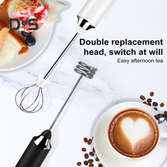 Frullatore elettrico, frusta, sbattitore, 3 velocità, ricaricabile tramite USB, frullatore portatile per alimenti, caffè, latte, bevande, uova, senza fili, design portatile, cucina