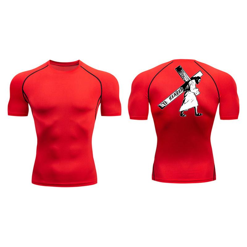 Angel Graphic Athletic Quick Dry Tshirts for Men Christian Gym Workout Running Compression Shirt Undershirt Tees Tops Activewear