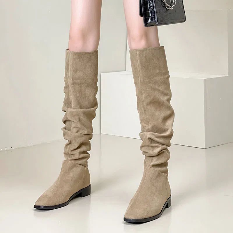 But Knee Boots Children's Autumn and Winter New Thick Heel High Boots Pointed Fashion Western Cowboy Boots