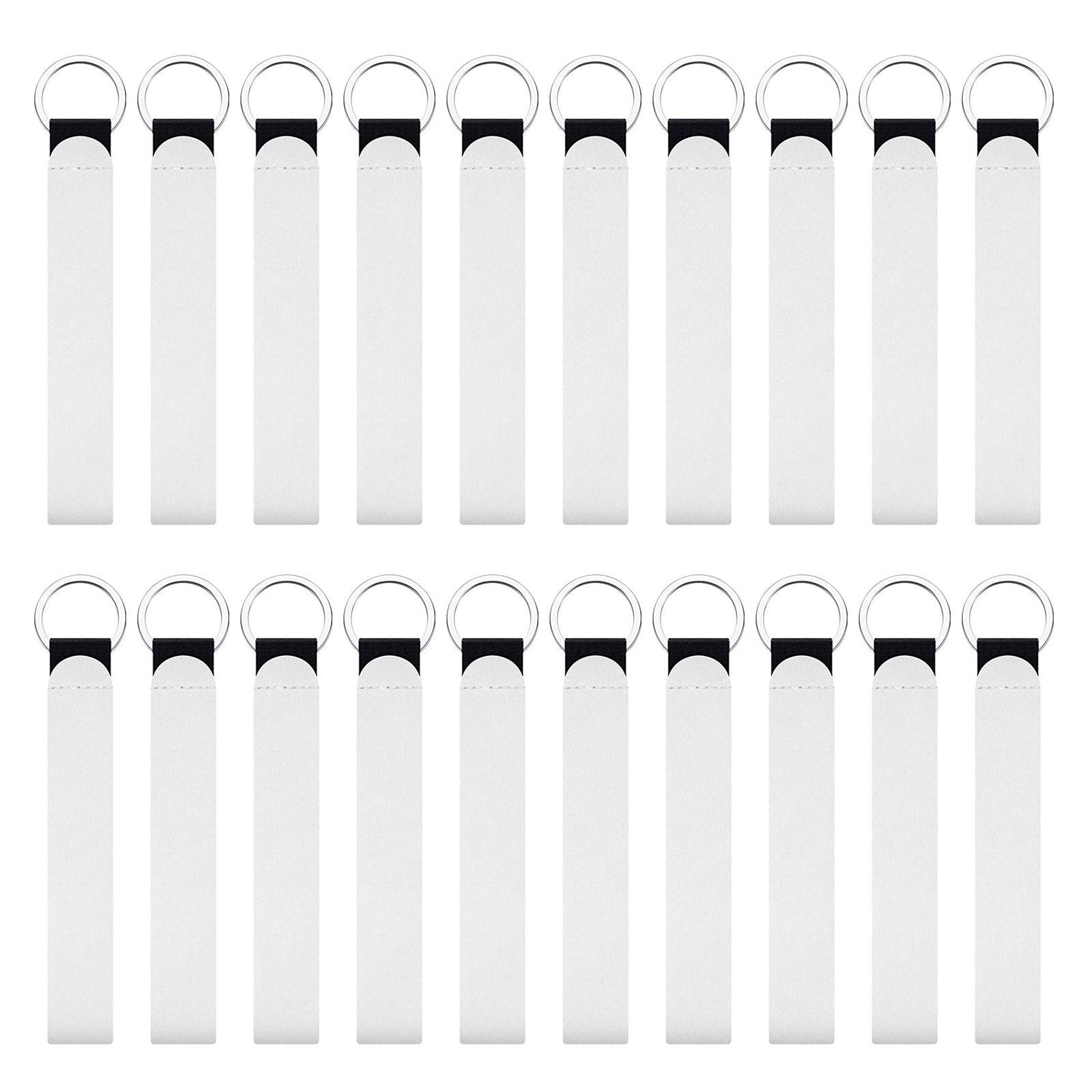 

Набор из 20 неопреновых сублимационных брелоков-браслетов, заготовок для браслетов, женский ремешок для ключей, шнурок, аксессуар