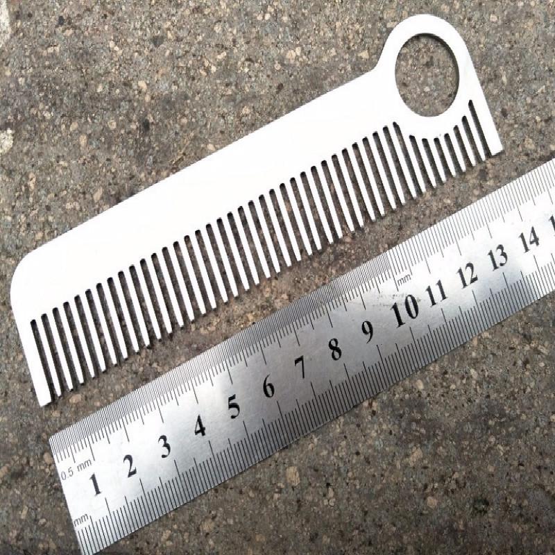 Stainless Tactical High Steel Strength Combs Outdoor Edc Antistatic Head Comb