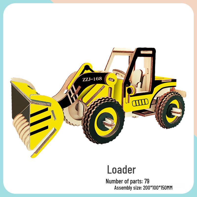Wooden 3D Puzzle Car - Educational Handmade Toy for Kids