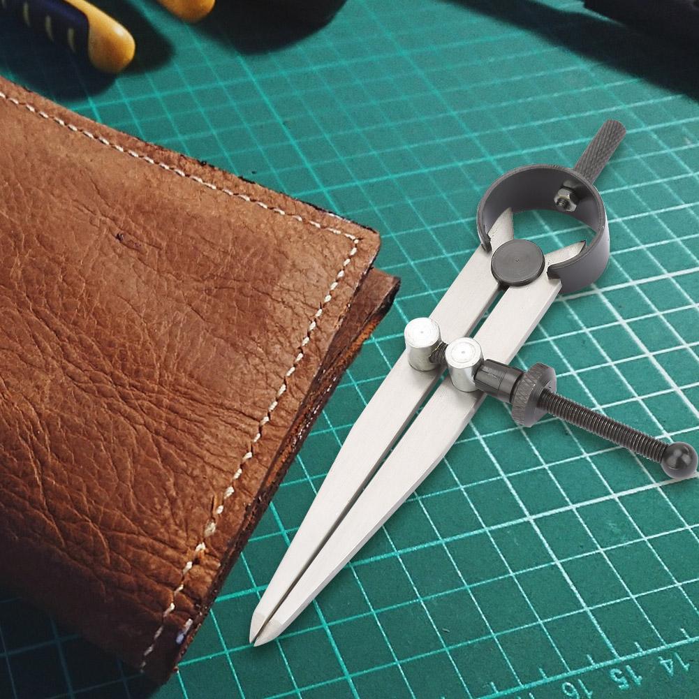 DIY Handwork Craft 105mm Adjustable Wing Leather Compass Tool