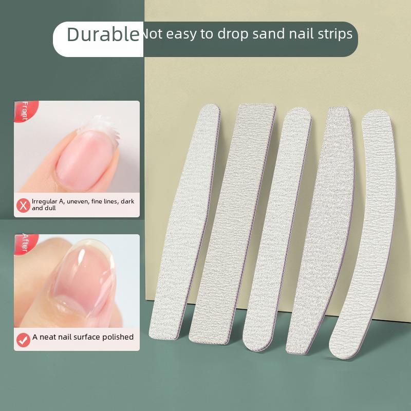 Dual-sided Gray Sand Nail File for Professional Nail Care, Polishing and Shaping - Essential Nail Tool for Perfect Manicure.