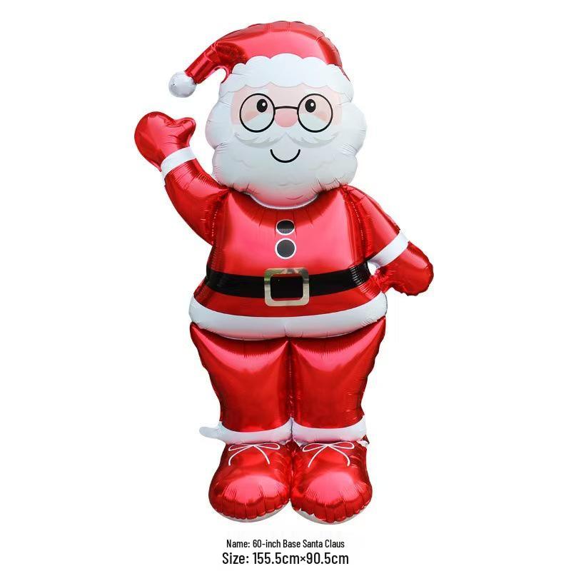 Large Christmas Tree and Santa Claus Aluminum Foil Balloons for Window Display 