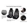 Front Car Seat Covers Set Bucket Seat Protector Car Suv Truck Black 2 Pcs
