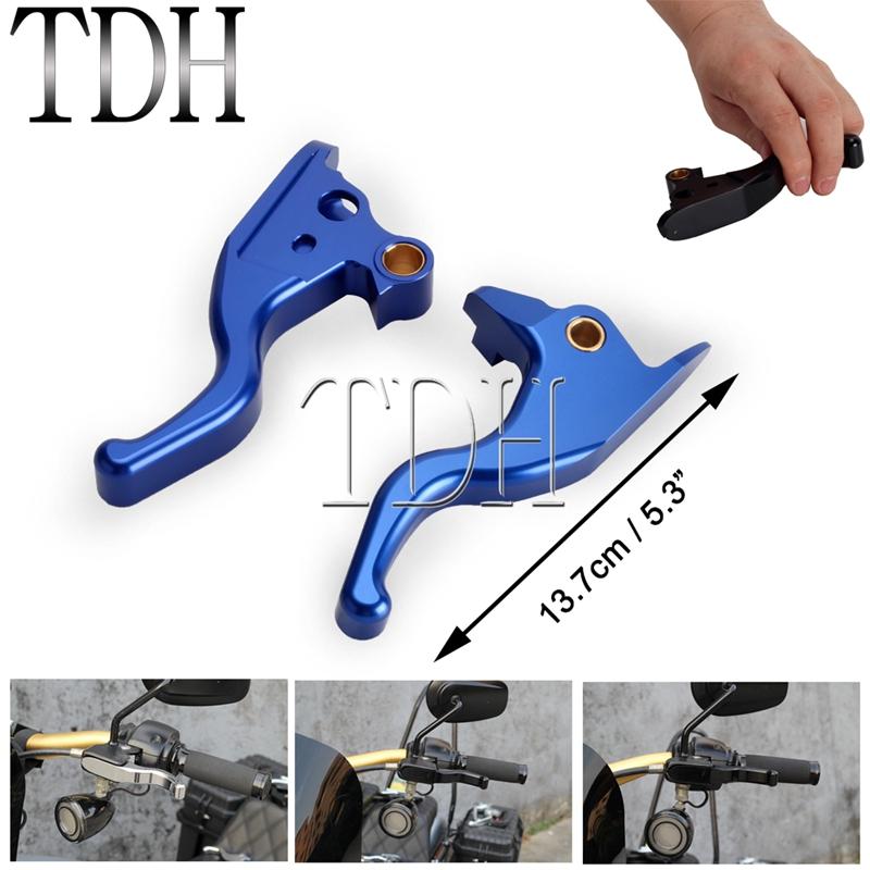 

For Harley Softail Street Bob Low Rider S FXBB FXBS FXLR FXLRS 114 Custom Brake Clutch Lever 2&3 Finger 5.3 5.9 Control Lever 5.3inch blue