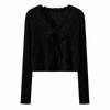 Women's Clothing, Summer New Sweet and Lazy Lace Straps Knitted Cardigan Women's Short Long-sleeved Top