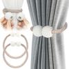 2/4 Stück Perlen Magnetische Gardinen-Haltebänder Gardinen-Haltebänder Schnallen Halter Halter Haken Clip für Zuhause Schlafzimmer Büro Dekorative