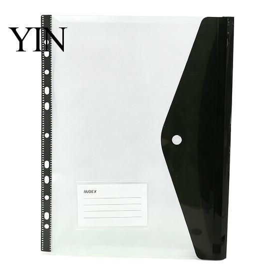 11 Hole Binder Pockets for A4 Binders, Plastic Expanding File Folders with Snap Closure & Transparent Label Slot, Durable Document Organizer Project