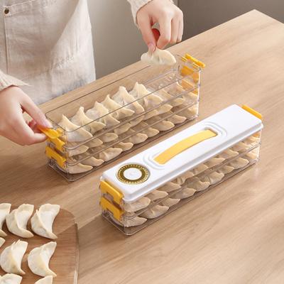 Scatola per gnocchi Frigorifero Contenitore per gnocchi per alimenti Multistrato Scatola di conservazione per congelatore impilabile trasparente di grande capacità con timer