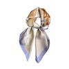 National Style Flower Simulation Silk Printing Women's Silk Scarf Square Scarf Premium Shawl Sunscreen Neck Scarf Headscarf Scarf