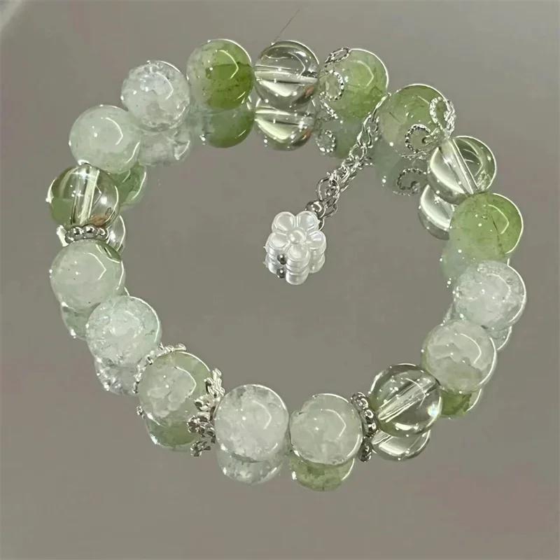 Korean Fashion Crystal Beaded Bracelet For Women Girls Zodiac Snake Feather Tassel Chain Bracelets Party Friendship Jewelry