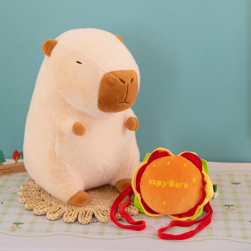 Burger Fries Capybara Apron Shaped Plush Doll Childrens Birthday Gift Home Decor