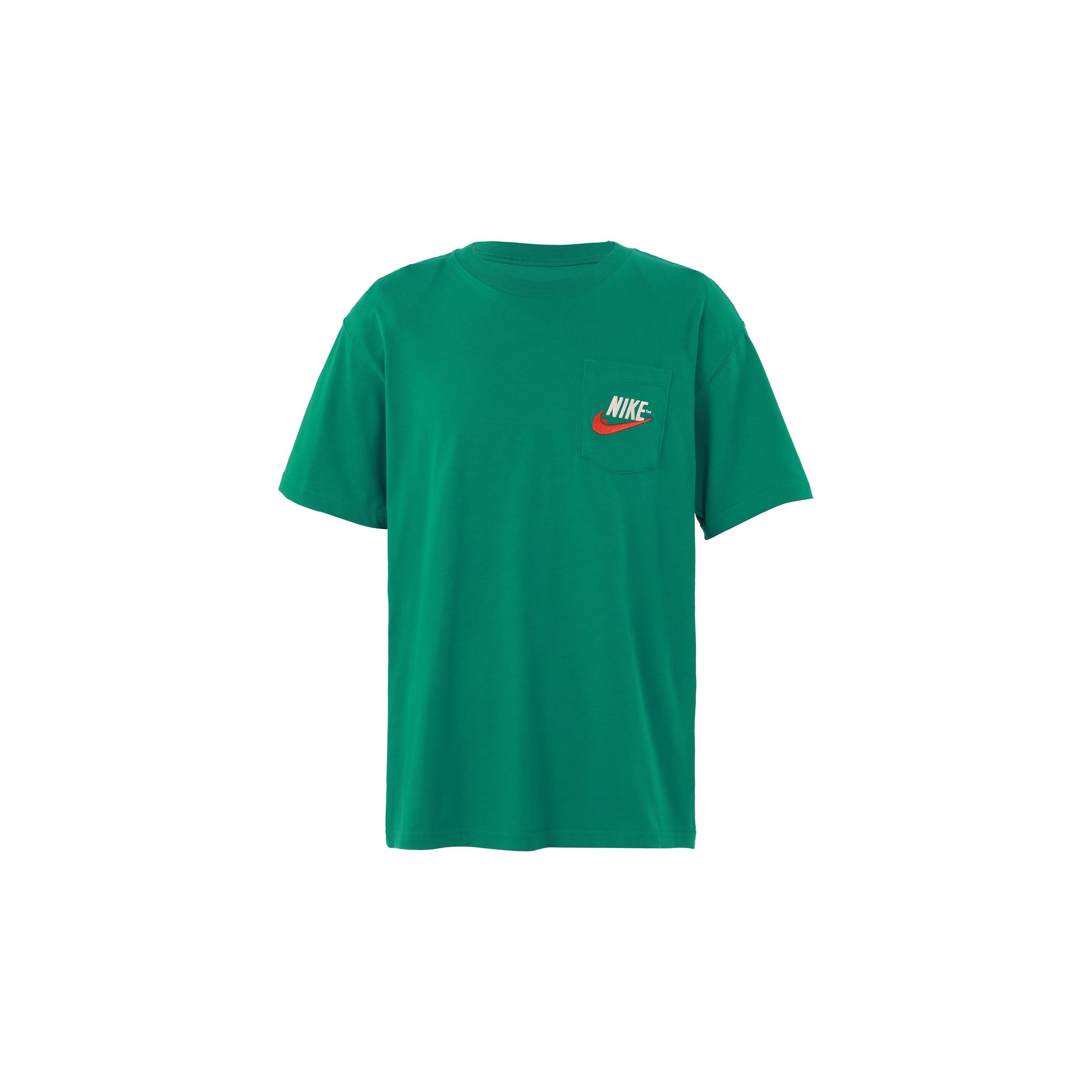 Nike Sportswear Casual Sports Breathable Back Large Logo Round Neck Short Sleeve Malachite Green Men s DM6426-365 XL