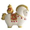 JINGRUIXIANG Lucky Horse Gold Ingot Desk Ornament