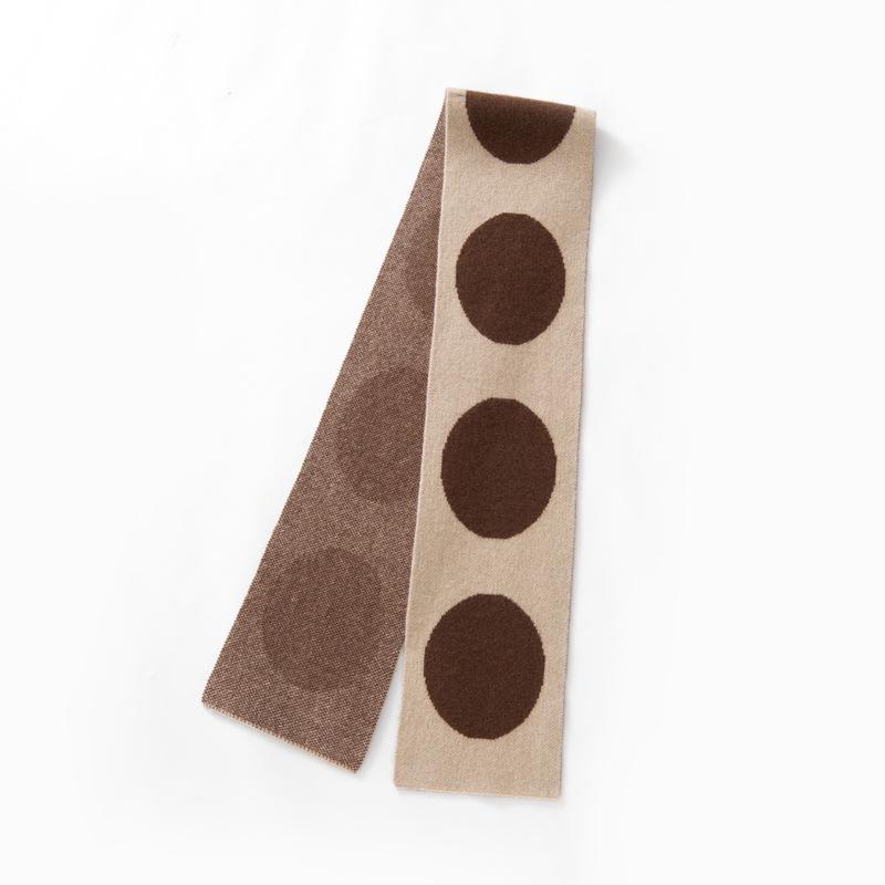 New Korean Style Children's Cashmere Polka Dot Knit Scarf - Autumn/Winter Warm Neck Gaiter