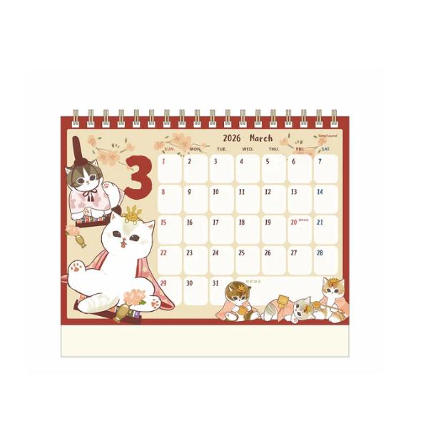 Mofusand 2026 Schreibtischkalender ( Inklusive Mini-Aufkleber ) Japan NEU