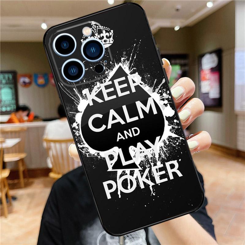 Spades Poker Play Cards Ace Art Case For iPhone 17 15 14 13 12 11 16 Pro Max Mini Plus 16e 17 Air Bumper Cover Accessories