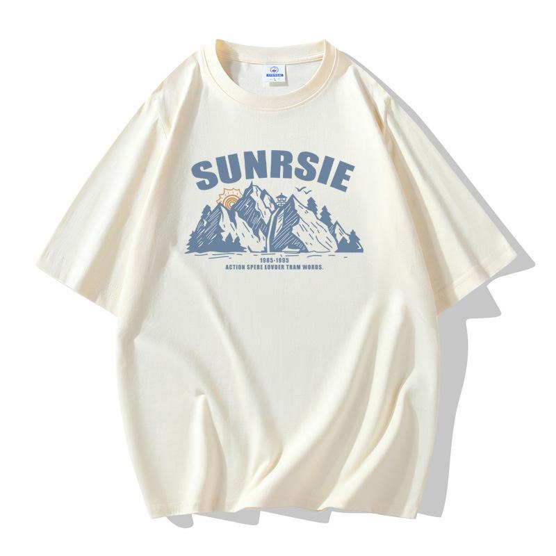 QICED Sommer kortermet t-skjorte herre trendy skjorte med o-hals