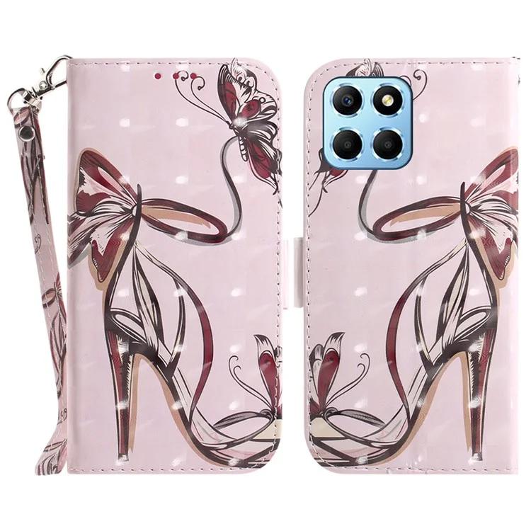 

PU Leather Case for Honor X8 5G Protective Shell Wallet Phone Flip Cover with Strap