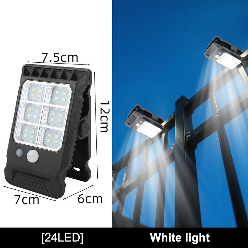 1 Set Solar Powered Garden Lights with Motion Sensor 3 Modes Clip-on Easy Mount for Backyard Lighting
