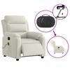 Electric Massage Chair Cream Velvet