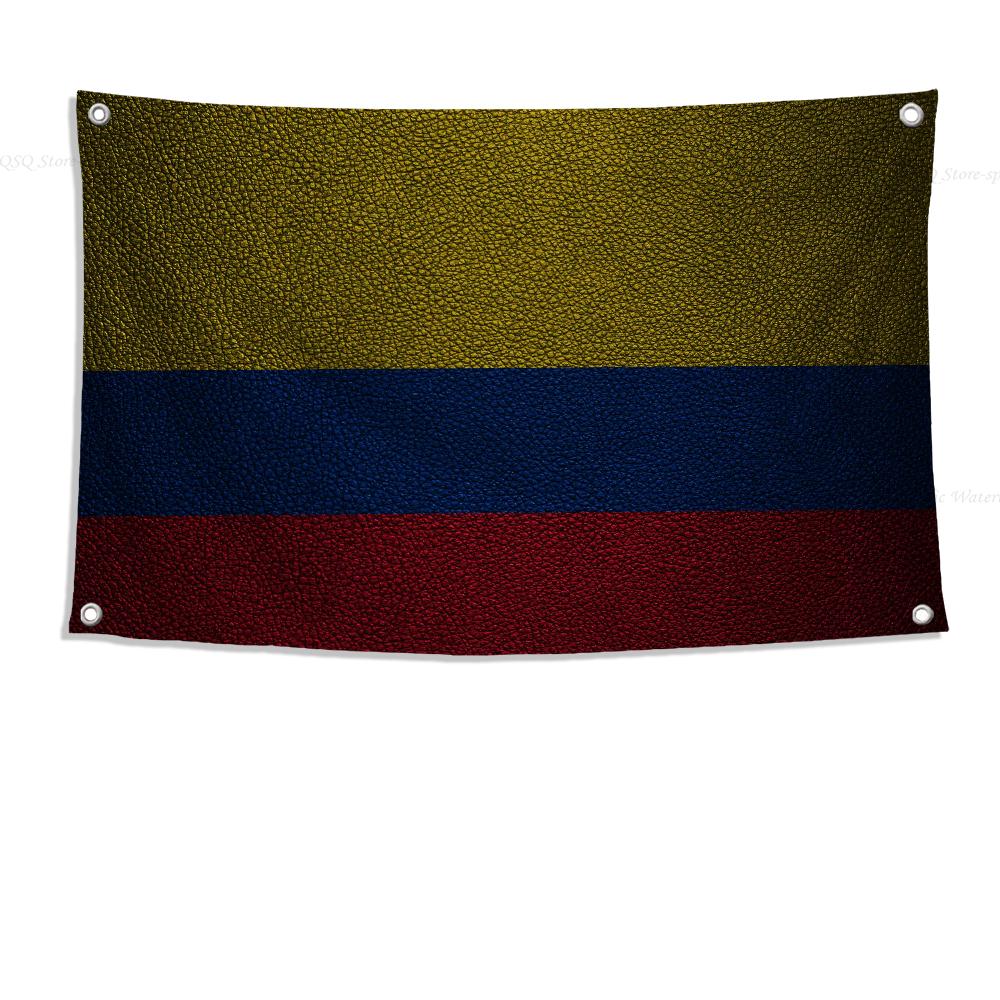 1ks Kolumbijské vlajky Banner Čtyřotvorová vlajka Polyester Venkovní dekorace Estetika místnosti