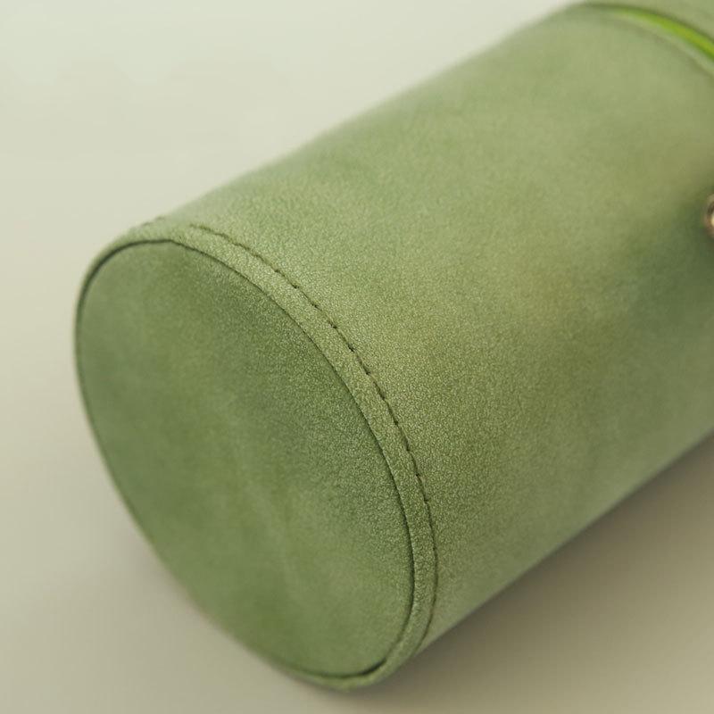 PU Leather Makeup Brush Bucket Portable Travel Cosmetic Bag Multi-Function Dust-Proof Waterproof Makeup Brush Cylinder