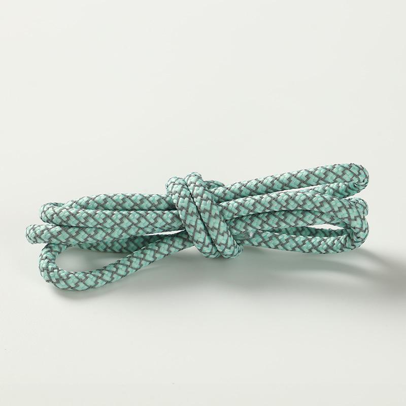 1 Pair 120CM Reflective Sports Shoelace Round Woven Rope Rhoelace Rtrong Light Shoelace Durable Polyester Shoelace Rope