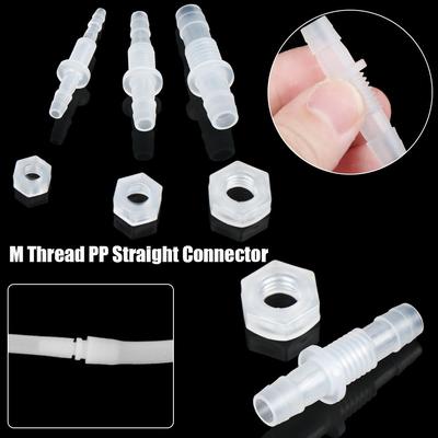 5pcs 3~8mm Pagoda Joints Air Pump Fish Tank Adapter Straight Connectors Thread Hex Nut Hose Fittings