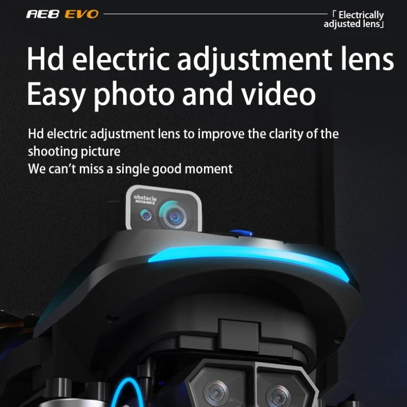 AE8 EVO GPS Drone 8K Professional HD Three Camera with Screen 5G WIFI 360°Obstacle Avoidance Brushless Rc Quadcopter FPV 5G WIFI Transmission UAV