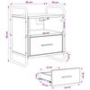 Floating Nightstand 2 Pcs Black Oak Effect