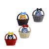 4Pieces Funny Basket Cats Plastic Miniature Figurines Cartoon Kitten Ornaments for Kids Room Decors Creative Gift