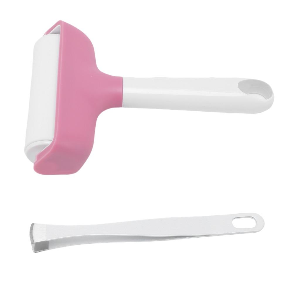 2PCS Pinkish Stamping Roller Hard Rubber Rubber Roller Printmaking Roller Leather Crafting