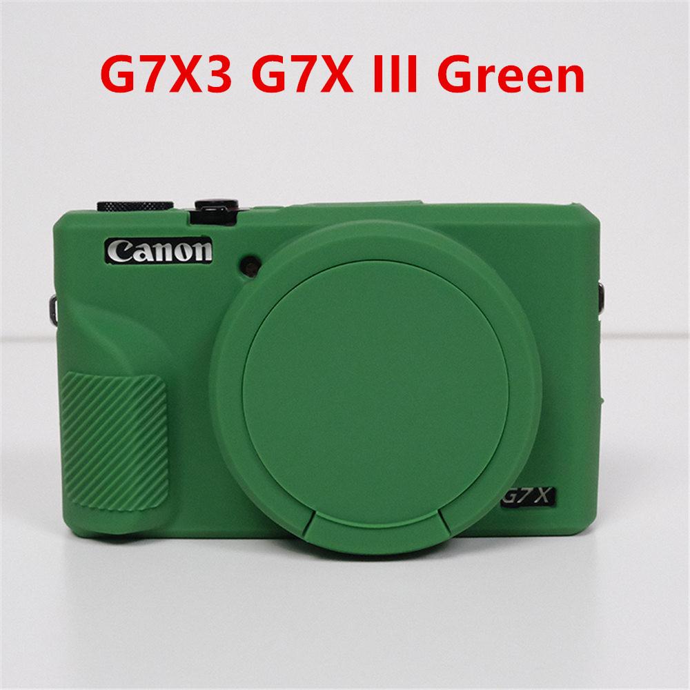 Soft Silicone Rubber Armor Camera Body Case For Canon G7X Mark II III G7XII G7X2 G7XIII G7X3 Shockproof Cover With Lens Cap